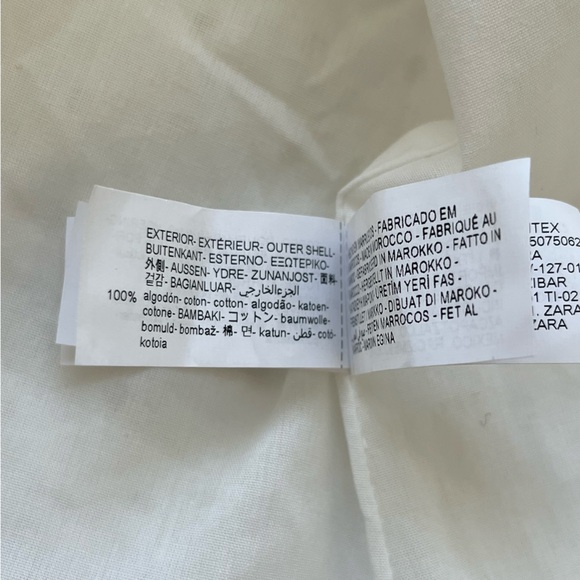 NWOT ZARA CUTWORK EMBROIDERY MIDI DRESS WHITE Size L - Picture 5 of 9